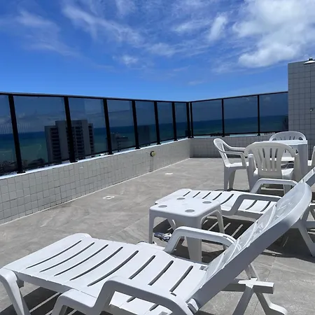 Flat Para 4 Pessoas Em Boa Viagem Com Piscina, Wifi 500Mbps, Localizado A 350 Metros Da Praia Recife Exterior foto