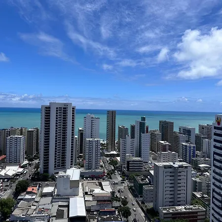 Flat Para 4 Pessoas Em Boa Viagem Com Piscina, Wifi 500Mbps, Localizado A 350 Metros Da Praia Recife Exterior foto