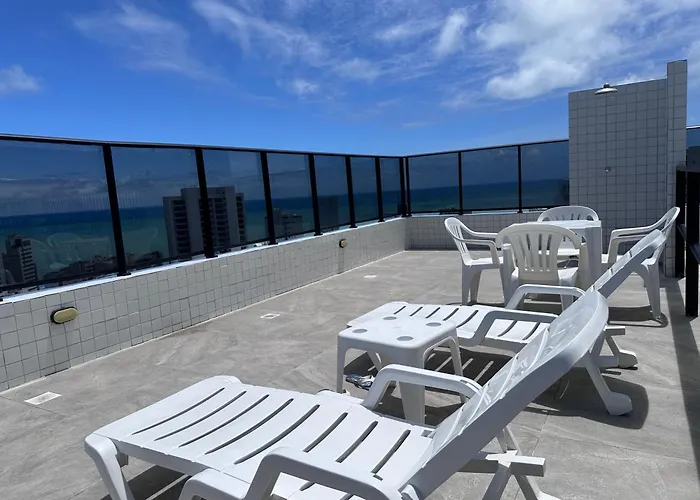Flat Para 4 Pessoas Em Boa Viagem Com Piscina, Wifi 500Mbps, Localizado A 350 Metros Da Praia