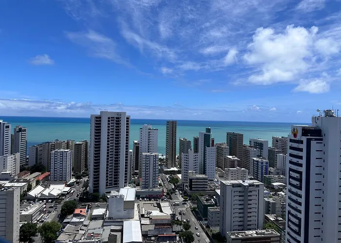 Flat Para 4 Pessoas Em Boa Viagem Com Piscina, Wifi 500Mbps, Localizado A 350 Metros Da Praia