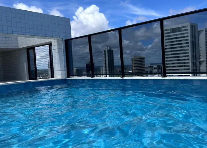 Flat Para 4 Pessoas Em Boa Viagem Com Piscina, Wifi 500Mbps, Localizado A 350 Metros Da Praia